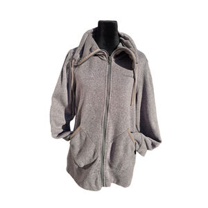 Avalanche Outdoor Women's Size Large Sweater Jacket Light Gray High Collar